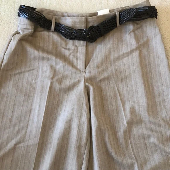 East 5th Capri gaucho pants in tan herringbone - Picture 2 of 4